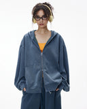 Acid Wash French Terry Zip Up Hoodies | Inflation Streetwear INFLATION