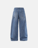 Splash Ink Print Straight Leg Denim Jeans | Inflation Streetwear INFLATION
