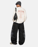Raw Tribal Graphic Barrel Jeans | Inflation Streetwear