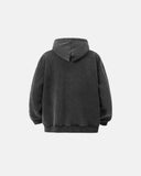 INFLATION Puff Print Washed Zip Up Hoodies INFLATION