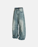 Deconstructed Bamboo Weave Baggy Jeans | Inflation Streetwear INFLATION