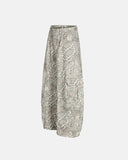 Leopard Pattern Cargo Barrel Pants | INFLATION Streetwear INFLATION