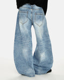 Acid Washed Whisker Clasp Barrel Jeans | Inflation Streetwear INFLATION