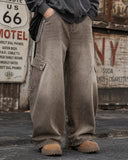 Brown Acid Wash Barrel Jeans | Inflation Streetwear INFLATION