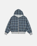 Reversible Plaid Cropped Hoodies | Inflation Streetwear INFLATION