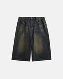 Acid Washed Longline Baggy Denim Jorts | Inflation Streetwear INFLATION