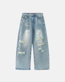 casual skate-inspired distressed denim