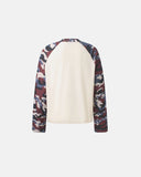 Retro Graphic Camo Raglan Waffle T-Shirt | Inflation Streetwear