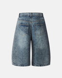 Studded Washed Long Baggy Jorts | Inflation Streetwear INFLATION