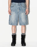 Heavy Distressed Wide-Leg Denim Jorts | Inflation Streetwear INFLATION