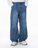 Splash Ink Print Straight Leg Denim Jeans | Inflation Streetwear INFLATION