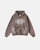 Monkey Wash Ripped Zip Up Hoodies | Inflation Streetwear INFLATION