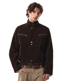 Cropped Suede Cotton Padded Jacket | Inflation Streetwear INFLATION