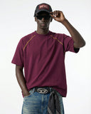 Contrast Color Stiching Stretch T-shirt | Inflation Streetwear INFLATION