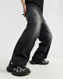 Black Washed Baggy Jeans | Inflation Streetwear INFLATION