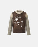 Layered Cross Graphic Distressed T-Shirt | Inflation Streetwear INFLATION