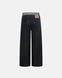 Double Waist Raw Denim Straight Leg Jeans | Inflation Streetwear INFLATION