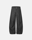 lightweight raw barrel jeans front view