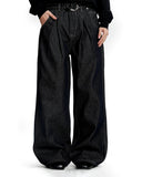 Contrast Stitching Raw Baggy Jeans | Inflation Streetwear INFLATION