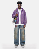 Ghost Acid Wash Zip Up Hoodies | Inflation Streetwear