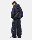 Wave Stripe Wide-Leg Sweatpants | Inflation Streetwear