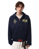 Distressed Washed Printed Zip Up Hoodies | Inflation Streetwear INFLATION