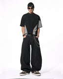 Patchwork Washed Boxy Cropped T-Shirt | Inflation Streetwear