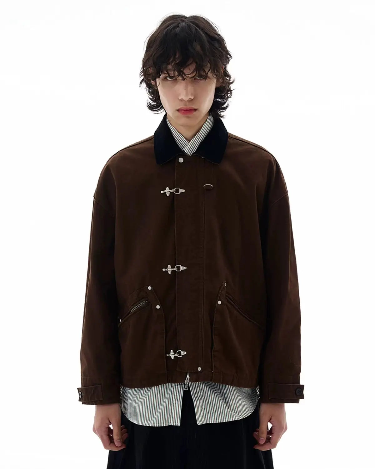 Fireman Buckle Worker Zip Up Jacket | Inflation Streetwear - INFLATION