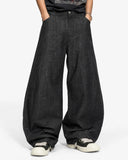 baggy raw denim jeans clean design