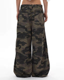 Vintage utility-inspired camo streetwear pants