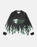 Flame Print Mesh Tees | Inflation Streetwear INFLATION