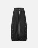 Side Eyelet Button Barrel Jeans | Inflation Streetwear INFLATION