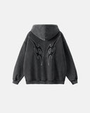 Totem Rhinestone Acid Wash Zip Up Hoodies | Inflation Streetwear INFLATION