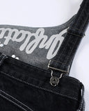 Asymmetric Buckle Denim Overalls Jeans | Inflation Streetwear