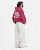 Gothic Letter Washed Zip Up Hoodie | Inflation Streetwear