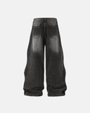 Rhinestone Wavy Baggy Jeans I Inflation Streetwear INFLATION
