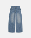 Cross Stud Bamboo Weave Baggy Jeans | Inflation Streetwear INFLATION