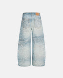 Rhinestone Lightning Baggy Barrel Jeans | Inflation Streetwear INFLATION