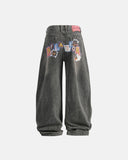 Retro Sticker Barrel Jeans | Inflation Streetwear