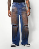 Acid Washed Ripped Baggy Jeans | Inflation Streetwear INFLATION