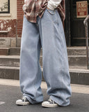 Acid Washed Distressed Barrel Jeans | Inflation Streetwear INFLATION