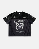 V-Neck Mesh Patchwork Jersey Tee | Inflation Streetwear INFLATION
