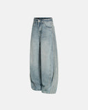 Acid Wash Striped Side Baggy Jeans | Inflation Streetwear INFLATION