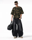 Vintage Washed Rhinestone Barrel Jeans | Inflation Streetwear INFLATION