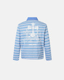Cross Graphic Striped Polo Shirt | Inflation Streetwear