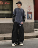Black Striped Barrel Suit Pant | INFLATION Streetwear INFLATION