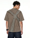 Deconstructed Cross Washed T-Shirt | Inflation Streetwear INFLATION