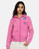 Graffiti Washed Zip Up Hoodie | Inflation Streetwear