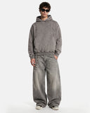 Washed Eyelet Boxy Hoodie | Inflation Streetwear