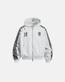 Script Graphic Boxy Zip Up Hoodie | Inflation Streetwear